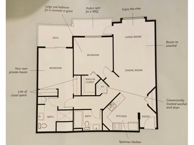 2 Bedroom 309 floor plan